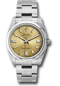 Rolex Steel Oyster Perpetual 36 Watch - Domed Bezel - White Grape Index Dial - 116000 wgio - Carbon Watch Company