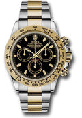 Rolex Yellow Rolesor Cosmograph Daytona 40 Watch - Black Index Dial - 116503 bki - Carbon Watch Company