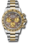 Rolex Yellow Rolesor Cosmograph Daytona 40 Watch - Dark Mother-Of-Pearl Gold Crystal Subdials Dial - 116503 bkmd - Carbon Watch Company