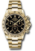 Rolex Yellow Gold Cosmograph Daytona 40 Watch - Black Index Dial - 116508 bki - Carbon Watch Company