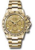 Rolex Yellow Gold Cosmograph Daytona 40 Watch - Champagne Diamond Dial - 116508 chd - Carbon Watch Company