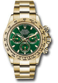 Rolex Yellow Gold Cosmograph Daytona 40 Watch - Green Stick Dial - 116508 gri - Carbon Watch Company