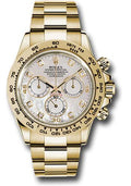 Rolex Yellow Gold Cosmograph Daytona 40 Watch - Mother-Of-Pearl Diamond Dial - 116508 md - Carbon Watch Company
