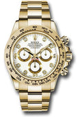 Rolex Yellow Gold Cosmograph Daytona 40 Watch - White Diamond Dial - 116508 wd - Carbon Watch Company