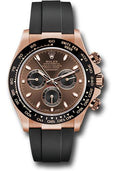 Rolex Everose Gold Cosmograph Daytona 40 Watch - Chocolate Index Dial - Black Oysterflex Strap - 116515LN chobkof - Carbon Watch Company