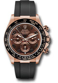 Rolex Everose Gold Cosmograph Daytona 40 Watch - Chocolate Arabic Dial - Black Oysterflex Strap - 116515LN choof - Carbon Watch Company