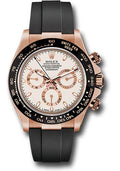 Rolex Everose Gold Cosmograph Daytona 40 Watch - Ivory Colored Index Dial - Black Oysterflex Strap - 116515LN iiof - Carbon Watch Company