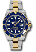 Rolex Steel and Gold Rolesor Submariner Date Watch - Blue Dial - 116613 blu - Carbon Watch Company