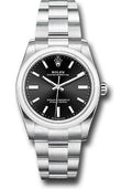 Rolex Oyster Perpetual 34 Watch - Domed Bezel - Black Index Dial - Oyster Bracelet - 2020 Release - 124200 bkio - Carbon Watch Company