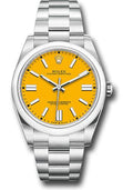 Rolex Oyster Perpetual 41 Watch - Domed Bezel - Yellow Index Dial - Oyster Bracelet - 2020 Release - 124300 yio - Carbon Watch Company