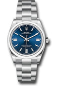 Rolex Oyster Perpetual 36 Watch - Domed Bezel - Blue Index Dial - Oyster Bracelet - 2020 Release - 126000 bluio - Carbon Watch Company