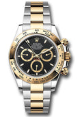 Rolex Yellow Rolesor Cosmograph Daytona Watch - Fixed Bezel - Black Index Dial - Oyster Bracelet - 126503 bkio - Carbon Watch Company