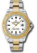 Rolex Steel and Yellow Gold Yacht-Master 40 Watch - White Dial - 16623 w - Carbon Watch Company