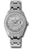 Rolex Platinum Day-Date Special Edition 39 Watch - 40 Diamond Bezel - Grey Diamond Dial - 18946 gd - Carbon Watch Company