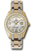 Rolex Yellow Gold Day-Date Special Edition 39 Watch - 40 Diamond Bezel - Mother-Of-Pearl Diamond Dial - 18948tri md - Carbon Watch Company