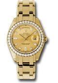 Rolex Yellow Gold Day-Date Special Edition 39 Watch - 40 Diamond Bezel - Champagne Diamond Dial - 18948 chd - Carbon Watch Company