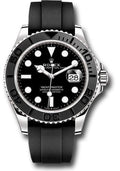 Rolex White Gold Yacht-Master 42 Watch - Black Dial - Oysterflex Strap - 226659 bk - Carbon Watch Company