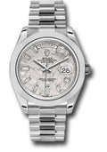 Rolex Rolex Platinum Day-Date 40 Watch - Smooth Bezel - Meteorite Baguette Diamond Dial - President Bracelet - 228206 mtdp - Carbon Watch Company