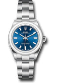 Rolex Oyster Perpetual 28 Watch - Domed Bezel - Blue Index Dial - Oyster Bracelet - 2020 Release - 276200 bluio - Carbon Watch Company