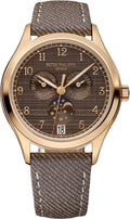 Patek Philippe Complications 38mm Annual Calendar Moon Phases Rose Gold Chestnut Satin Dial - 4946R-001 - 2025 - Carbon Watch Company