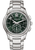 Patek Philippe Complications Flyback Chronograph Annual Calendar - Stainless Steel - Olive Green Dial - Stainless Steel Bracelet - 5905/1A-001 - Carbon Watch Company