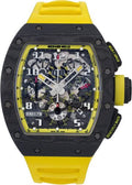 Richard Mille Chronograph Carbon 50mm Yellow Storm Openworked Dial - RM11-FM - Carbon Watch Company