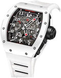 Richard Mille Le Mans 50mm White Ceramic Openworked Dial - RM30 - Carbon Watch Company