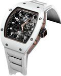 Richard Mille Chronograph Tourbillon White Ceramic 48mm Openworked Dial | RM17-01 (2) - Carbon Watch Company
