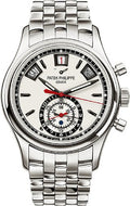 Patek Philippe Complications Day-Date Annual Calendar Chronograph Stainless Steel 40.5mm White Dial Bracelet | 5960/1A-001 - Carbon Watch Company