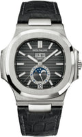 Patek Philippe Nautilus Annual Calendar Moon Phases Stainless Steel Black Dial | 5726A-001 - Carbon Watch Company