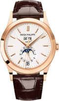 Patek Philippe Complications Annual Calendar Moon Phases Rose Gold Silver Opaline Dial | 5396R-011 - Carbon Watch Company