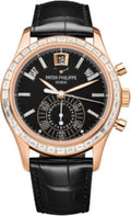 Patek Philippe Complications Chronograph Annual Calendar Rose Gold Diamond Set Blue Dial | 5961R-010 - Carbon Watch Company
