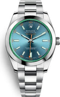 Rolex Milgauss 40 mm Green Crystal Stainless Steel Blue Dial Watch - 116400GV - Carbon Watch Company