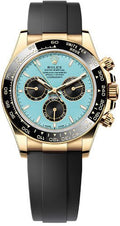 Rolex Cosmograph Daytona 40mm Yellow Gold Turquoise Blue Black Dial Cerachrom Bezel Oysterflex Bracelet - 126518LN - 2025 - Carbon Watch Company