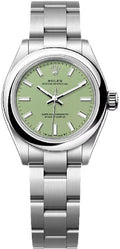 Rolex Oyster Perpetual 28 Pistachio Green Dial Oyster bracelet - 276200 - 2025 - Carbon Watch Company