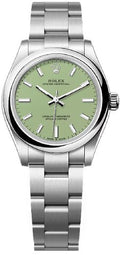 Rolex Oyster Perpetual 31 Pistachio Green Dial Oyster Bracelet - 277200 - 2025 - Carbon Watch Company