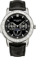 Patek Philippe 5073P-001 Complications Day-Date Annual Calendar 42 mm Moon Phase Black Index Platinum Diamond Set Automatic - 42mm - Carbon Watch Company