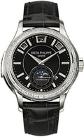 Patek Philippe Grand Complications Annual Calendar Day-Date Moon Phase 41mm Black Index Platinum Leather Manual | 5307P-001 - Carbon Watch Company