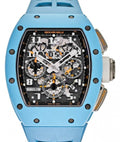 Richard Mille Automatic Flyback Chronograph Felipe Massa Baby Blue Ceramic Last Edition RM 011 - Carbon Watch Company