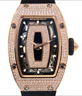Richard Mille Lady Rose Gold Full Set Diamond Onyx Dial RM 07-01 - Carbon Watch Company
